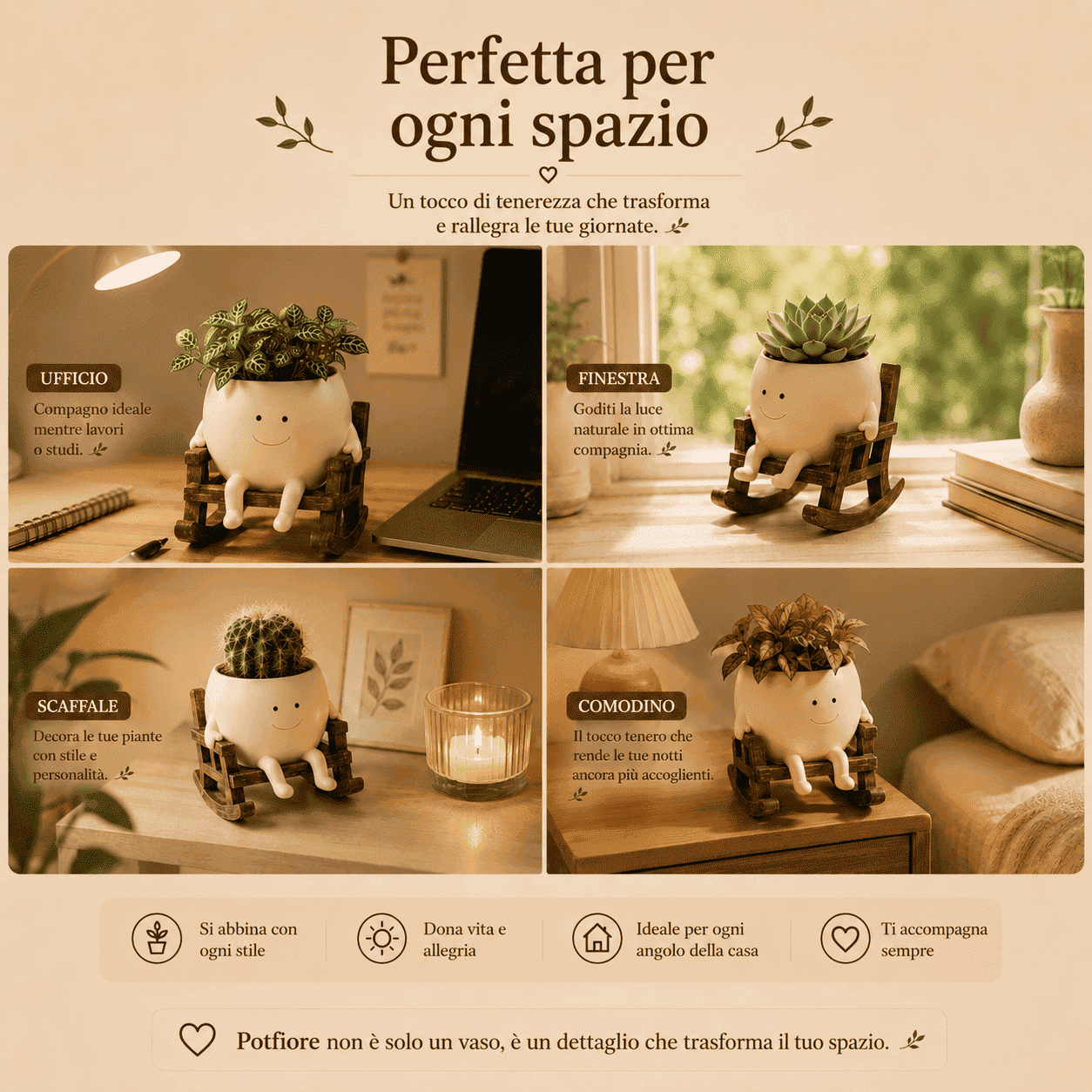 Potfiore™ Vaso di fiori felice