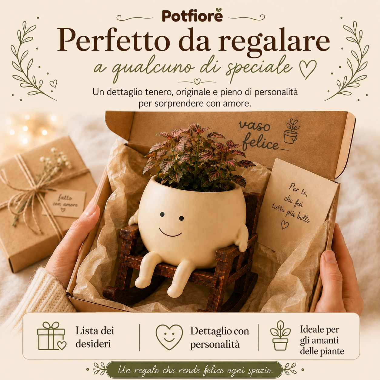 Potfiore™ Vaso di fiori felice