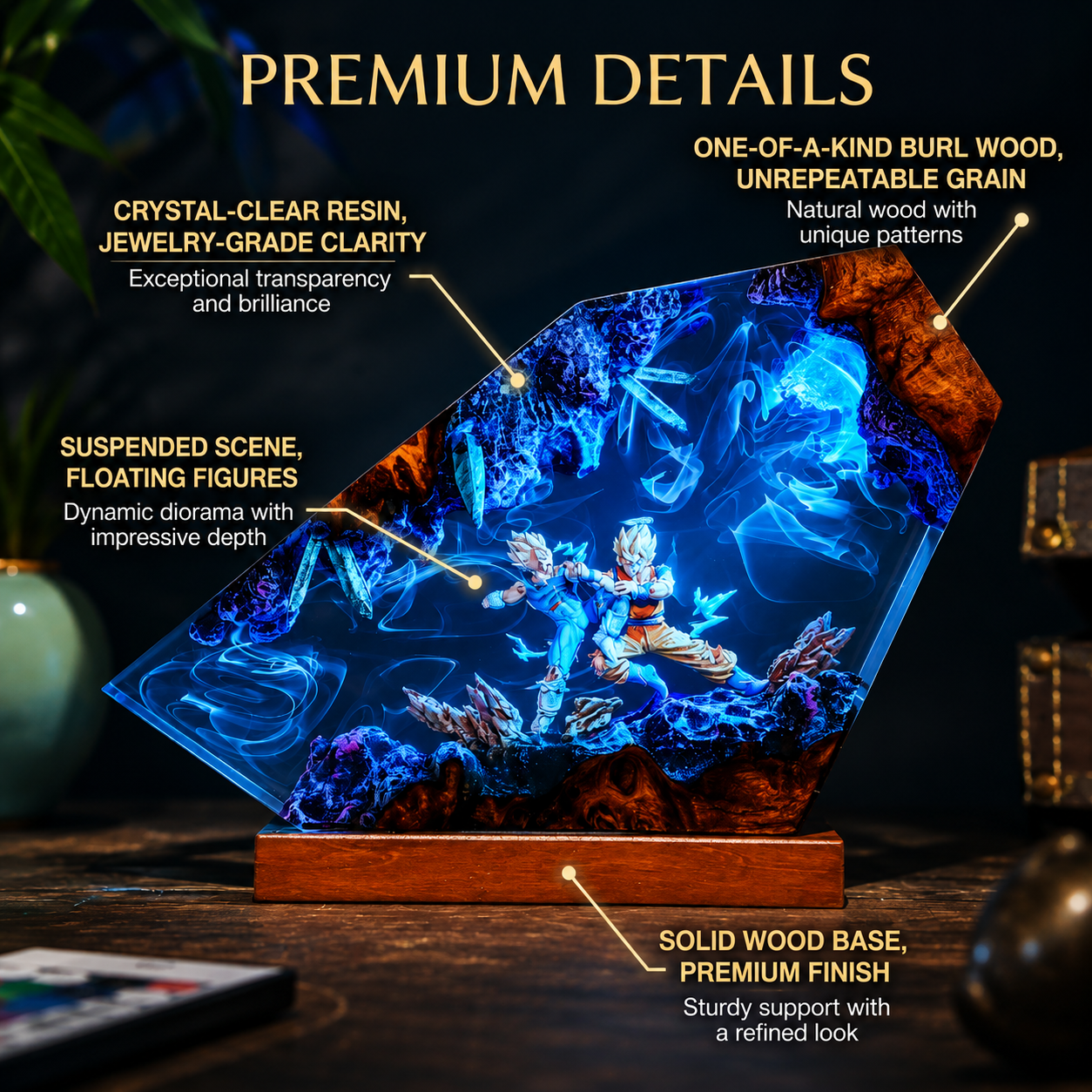 Saiyan Resin Lamp