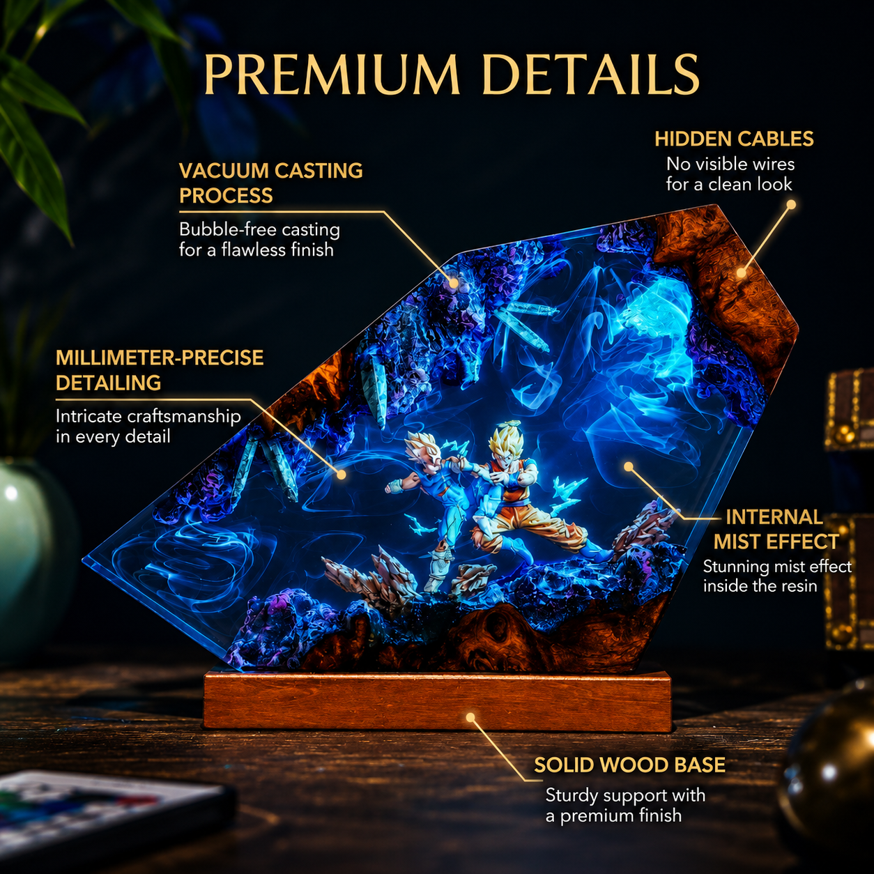 Saiyan Resin Lamp